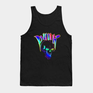 Neon Colored PUNK with Skull Tank Top